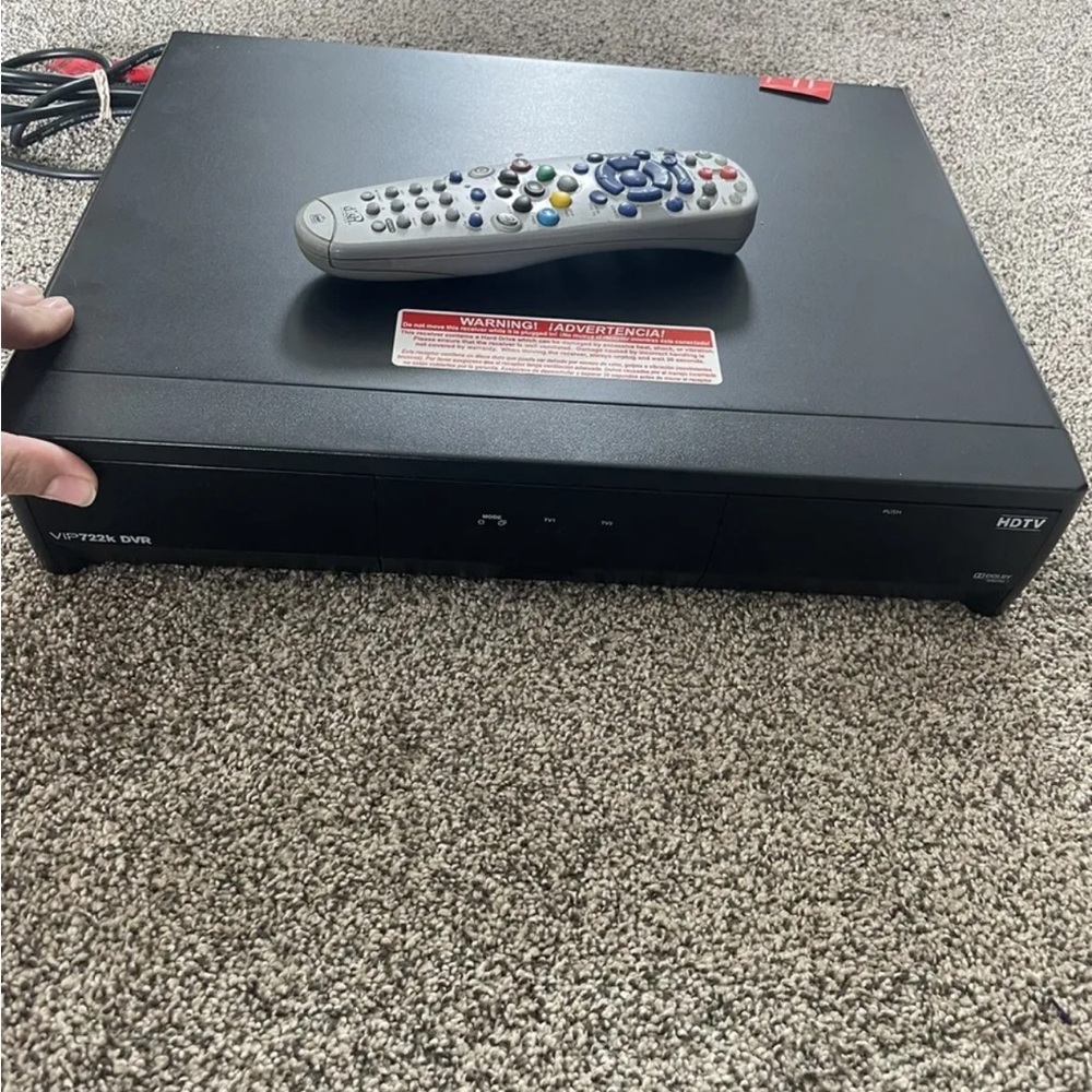 Dish HD DVR HDTV Satellite Receiver With Remote And Has Antenna Intact ￼